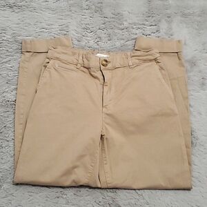Zara khaki straight leg fit pants - size 28